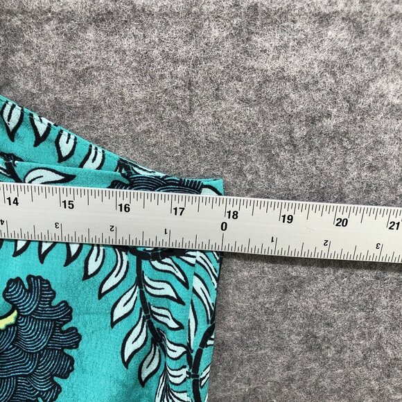 Loft Cami Top Womens S Peplum Floral Blue Teal Flowy Rayon Beachy Tropical - Picture 5 of 8